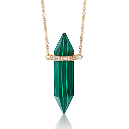 Crystal and Diamond Bar Necklace