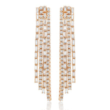 Load image into Gallery viewer, Four Row Diamond Strand Earrings