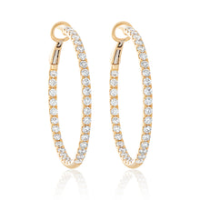 Load image into Gallery viewer, The Danielle Diamond Hoop Earrings Size 5