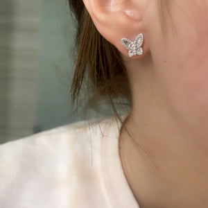 Petite Diamond Butterfly Earrings 2