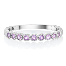 Load image into Gallery viewer, Dainty 2 Pink Sapphire Band