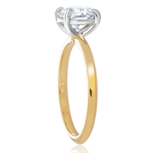 Two Tone Round Diamond Engagement Ring 2
