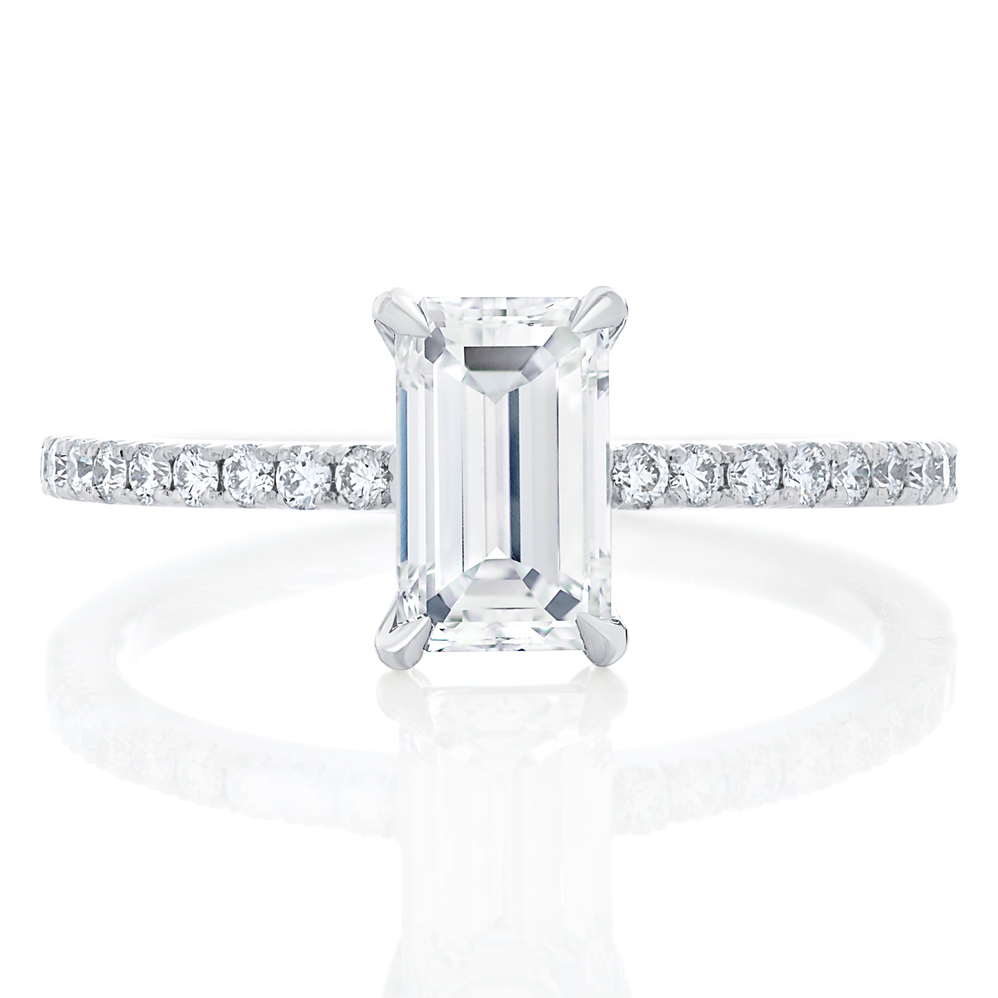 Emerald Cut Diamond Engagement Ring