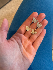 Mini 2.0 Butterfly Diamond Hanging Earrings 4