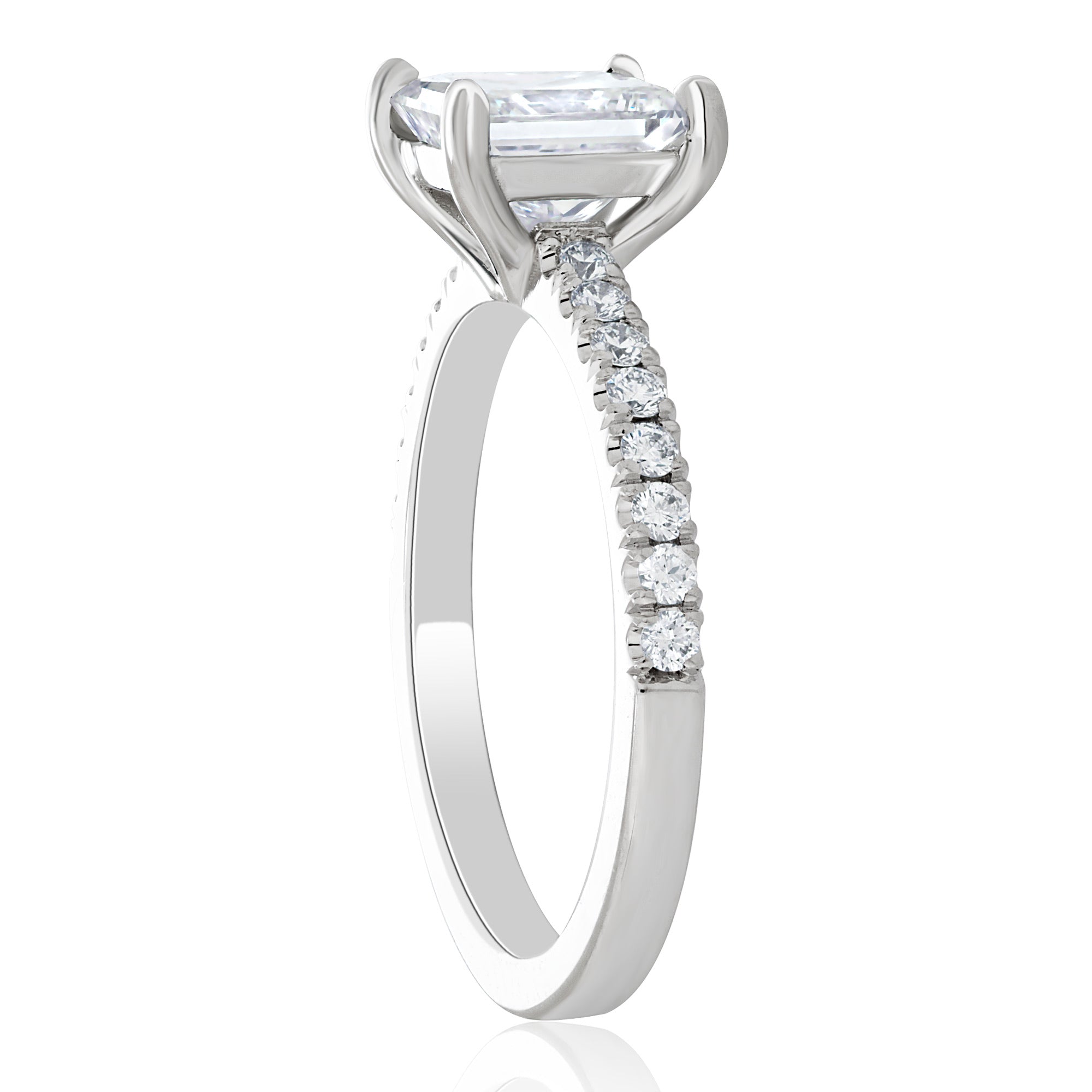 Buy Diamond Lined Platinum Ring Online | ORRA
