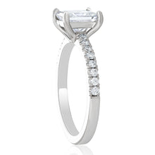 Load image into Gallery viewer, Platinum Princess Cut Diamond Engagement Ring 2