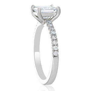 Platinum Princess Cut Diamond Engagement Ring 2