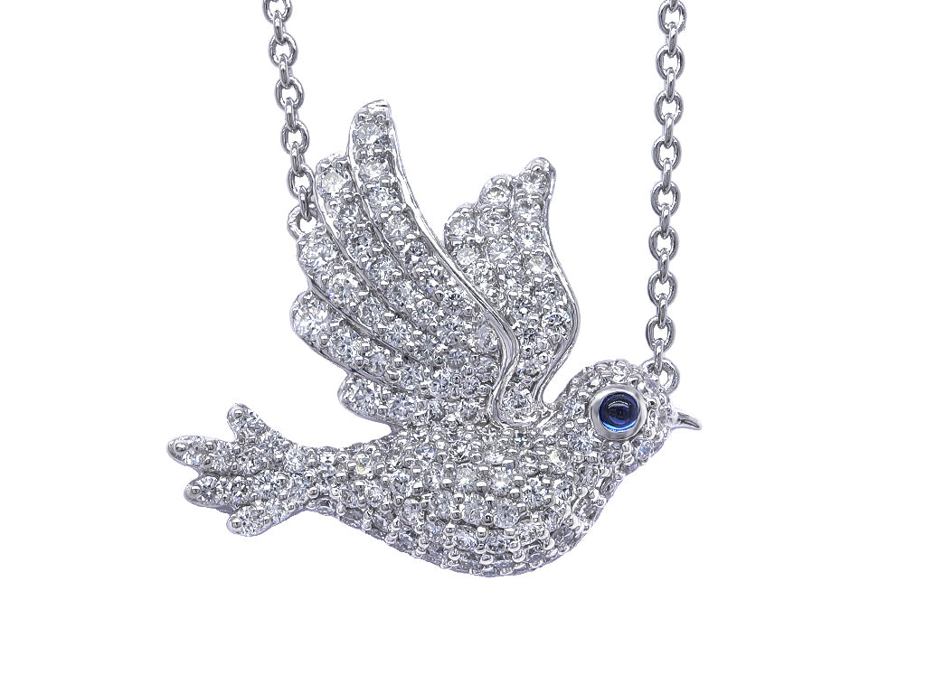 Baby Diamond Dove Pendant 2