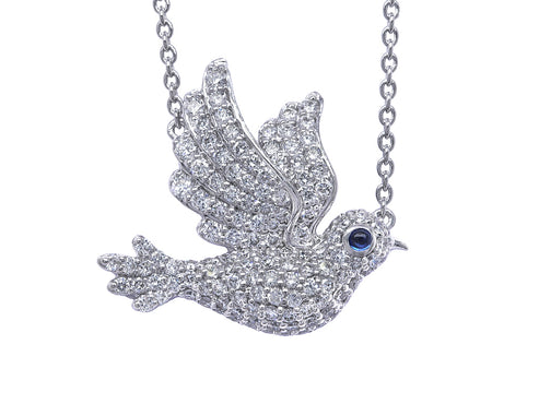 Baby Diamond Dove Pendant – Nicole Rose Fine Jewelry