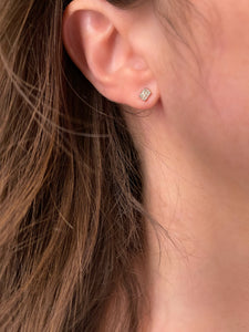 Single Princess Cut Diamond Stud Earring 2