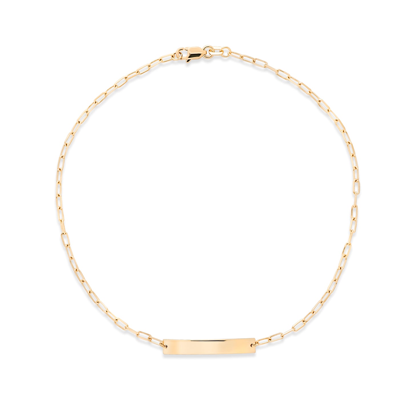 Gold ID Anklet