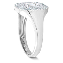 Load image into Gallery viewer, Diamond Square Shape Signet Ring 4