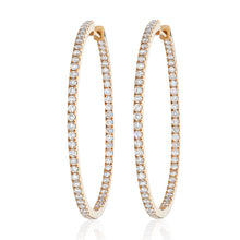 Load image into Gallery viewer, Classic Diamond &quot;Nikki&quot; Hoop Earrings