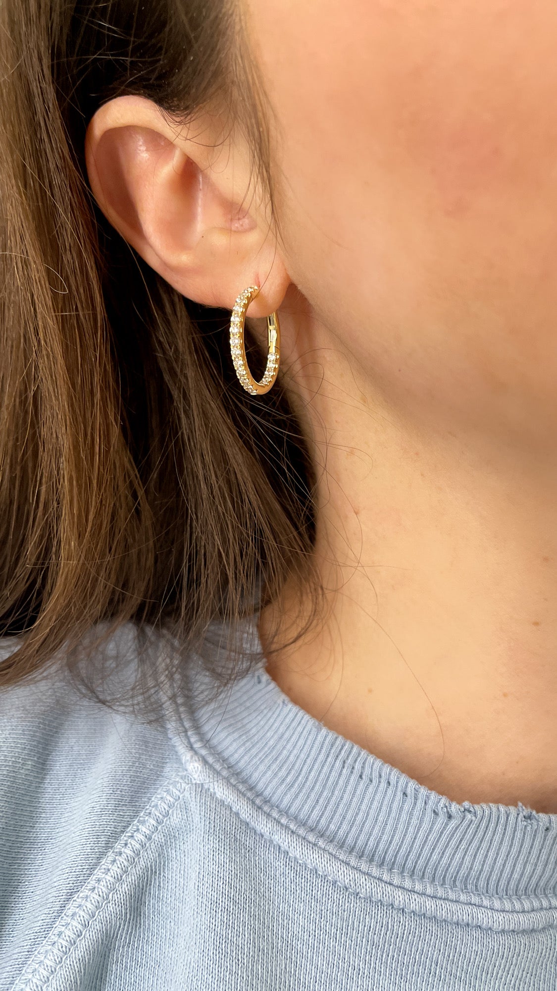 Products The Danielle Diamond Hoop Earrings Size 3-21mm