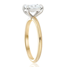 Load image into Gallery viewer, Two Tone Radiant Diamond Solitaire Engagement Ring 2