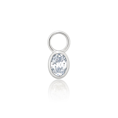 Diamond Charm Huggie Hoop 2