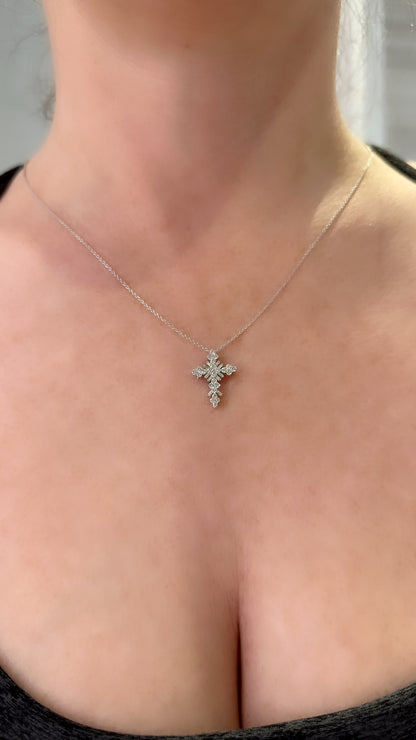 Victorian Style Diamond Cross