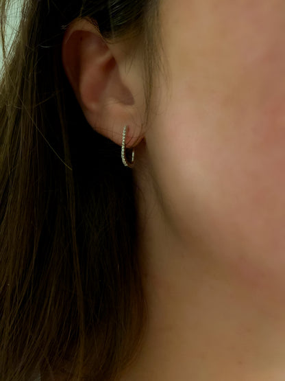 Medium Rectangular Hoop Earrings - 2