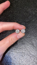 Load image into Gallery viewer, Bezel Set Illusion Diamond Studs 2