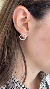 Curved Diamond Earrings 2