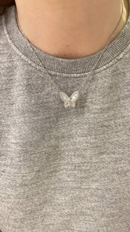 Extra Large Diamond Butterfly Pendant 3