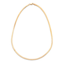Load image into Gallery viewer, Yellow Gold 3mm Wide herringbone Chain Necklace