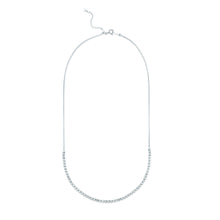 Load image into Gallery viewer, The Nikki Diamond Adjustable Tennis Necklace - Silver