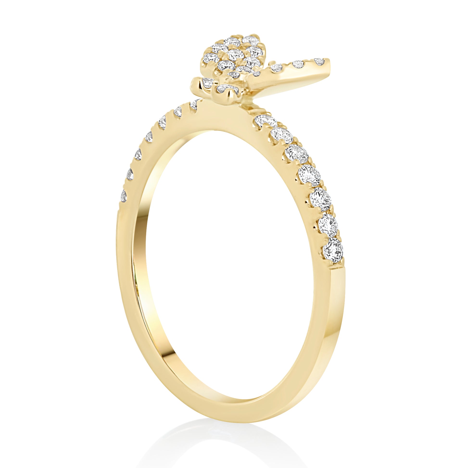 Petite Diamond Butterfly Ring - Yellow two