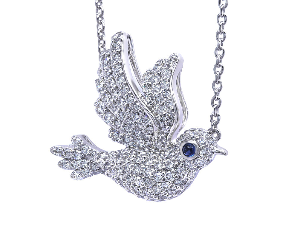 Baby Diamond Dove Pendant 3