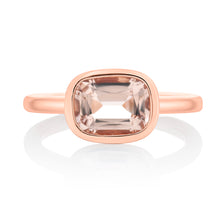 Load image into Gallery viewer, Bezel Set Peach Morganite Ring