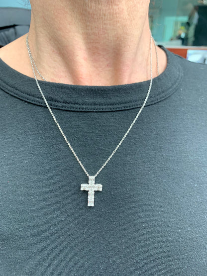 Diamond Illusion Cross Pendant - 5