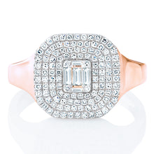 Load image into Gallery viewer, Diamond Square Shape Signet Ring