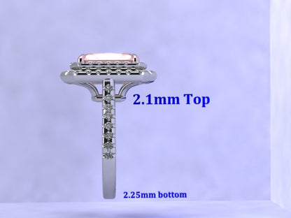 Small Diamond and Mother of Pearl Heart Pendant - Measurements two