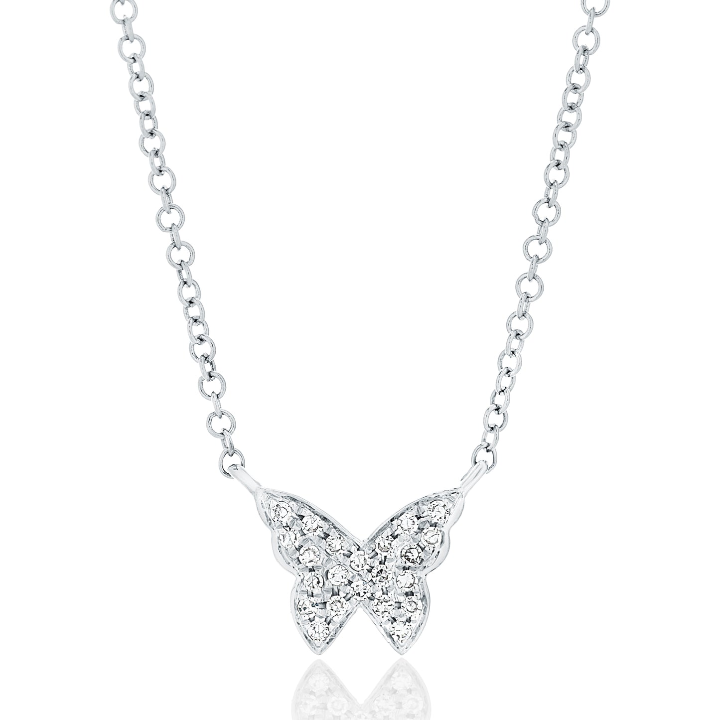 Itty Bitty Diamond Butterfly Pendant