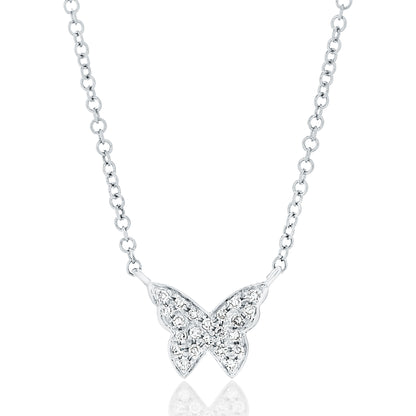 Itty Bitty Diamond Butterfly Pendant