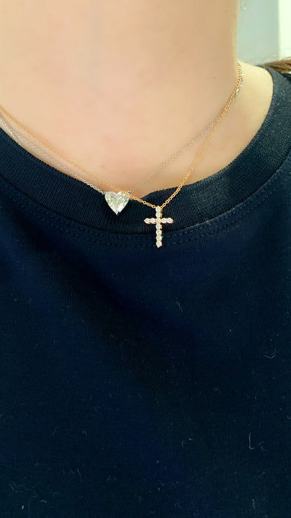 Small Diamond Cross Pendant 4