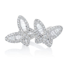 Load image into Gallery viewer, Two Large Butterfly Diamond Ring