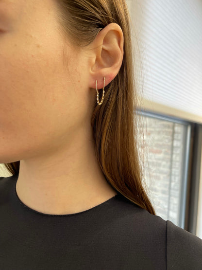 Diamond Double Hoop Ear Chain 2
