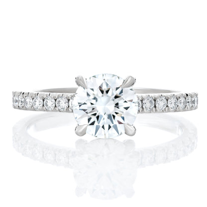 Platinum Round Diamond Engagement Ring