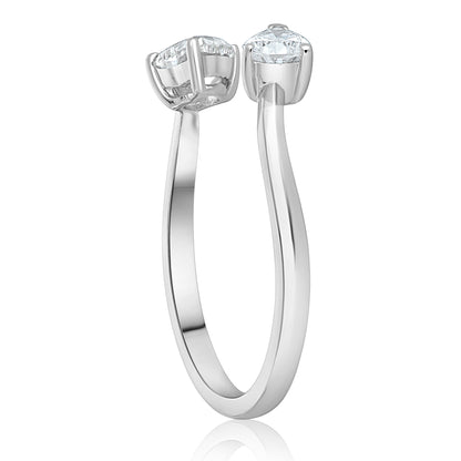 The Nicole Pear and Heart Diamond Ring 2