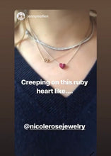 Load image into Gallery viewer, Ruby Heart Pendant Social
