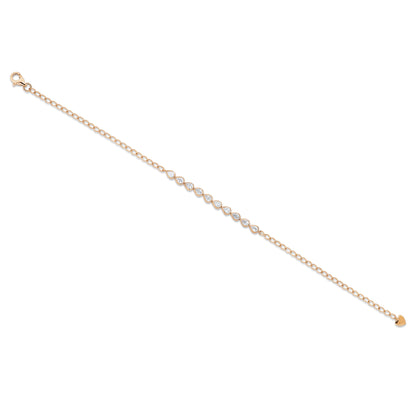 East West Diamond Pear Bracelet