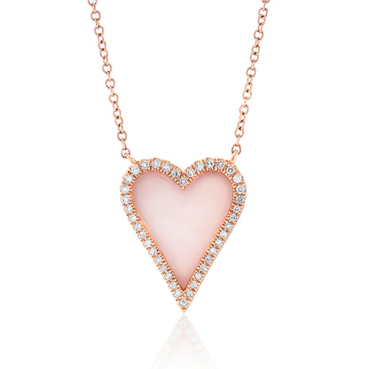 Mother of Pearl and Diamond Sweetness Heart