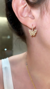 Mini 2.0 Butterfly Diamond Hanging Earrings 2