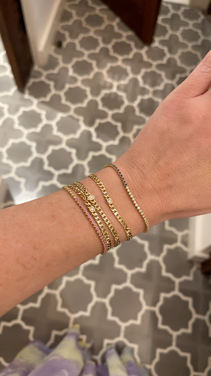Curb Link Fancy Pear Shape Bracelet 2