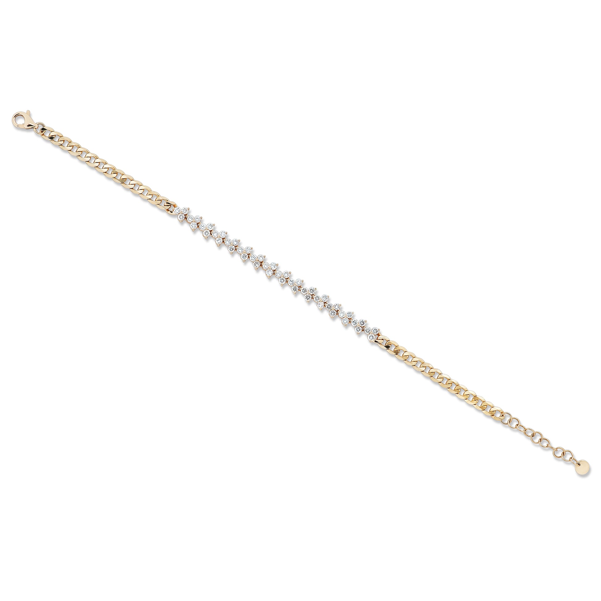 Curb Link Aspen Diamond Cluster Bracelet