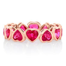 Load image into Gallery viewer, Ruby Happy Hearts Eternity Band