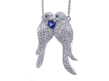 Load image into Gallery viewer, Diamond and Sapphire Love Bird Necklace 4
