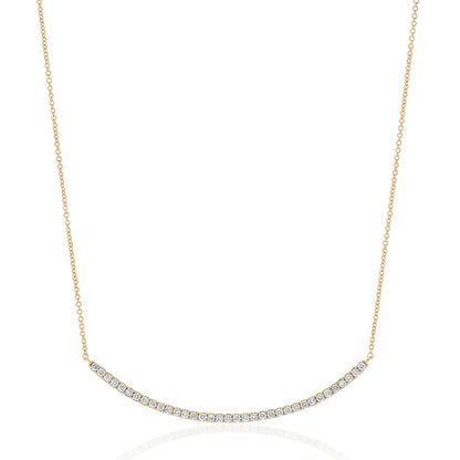 Curved Diamond Bar Necklace 2