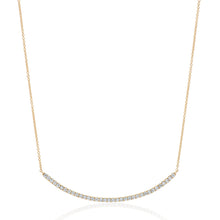 Load image into Gallery viewer, Curved Diamond Bar Necklace 2